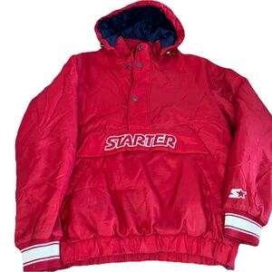 Vintage STARTER Black Label Puffer Jacket Pullover 
Men's Small
